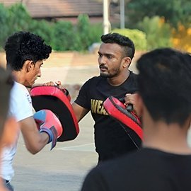 Nithesh Kumar, head coach at Monkey Mayhem Fight Club
